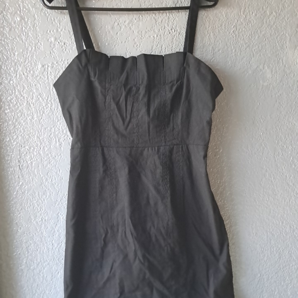 Anthropologie Charcoal Strapless Dress